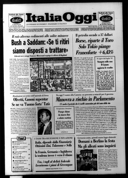 Italia oggi : quotidiano di economia finanza e politica